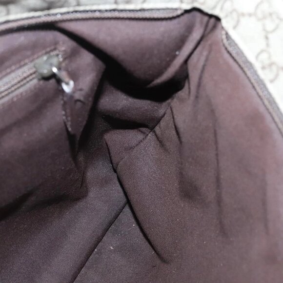 GUCCI GG Supreme Shoulder Bag PVC Leather Beige Silver 141198 Auth 141944 - Picture 12 of 16